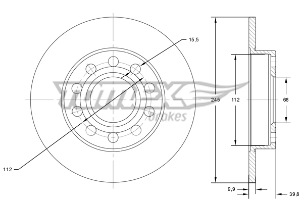 Brzdový kotouč TOMEX Brakes